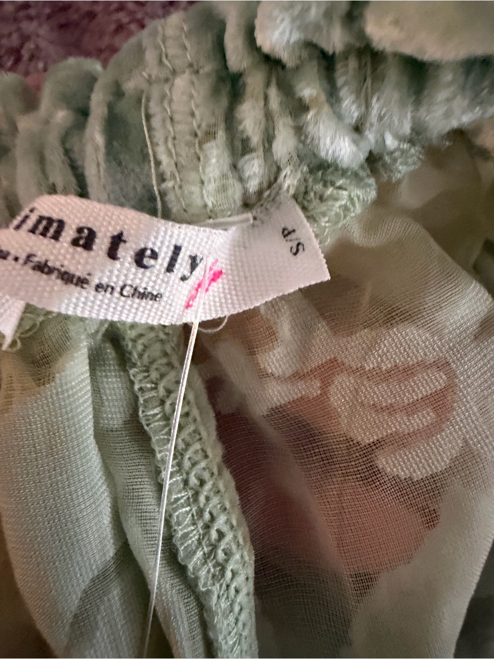 Free People Intimately Floral Burnout Lace Bloomers NWOT S/P Mint Green - Picture 4 of 5